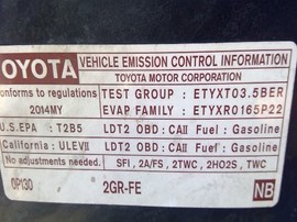 2014 TOYOTA HIGHLANDER, BLACK, LIMITED, 3.5L, AT,  AWD. Z25934